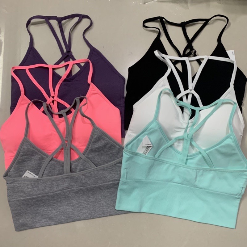 Áo Bra Tập Gym Yoga Nữ Hàng Xuất Dư F.2.1 & DSG Đan Dây Chất Dệt Kim Co Giãn Tốt