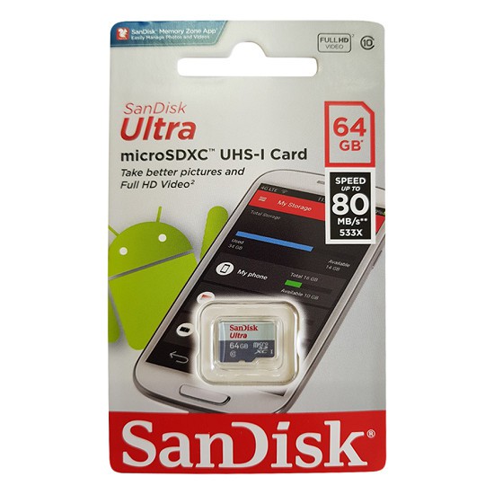 Thẻ Nhớ Camera SanDisk 16GB/32GB/64GB/128GB-Thẻ Nhớ Class10 Chính Hãng MicroSD HC SanDisk Ultra [ BH 3 Năm-NgayDem.vn]