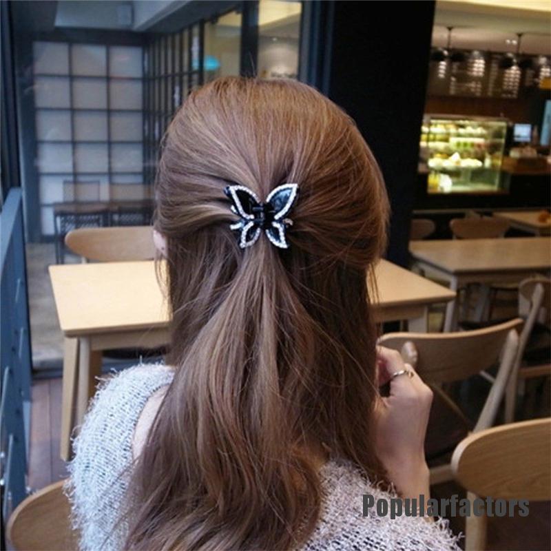 Kẹp tóc nữ hình bướm đính đá duyên dáng thời trang
