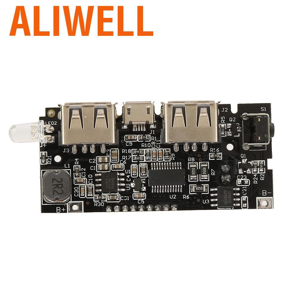 Aliwell Dual USB 5V 1A/2.1A LCD Power Bank 18650 Lithium Battery Charger DIY Module