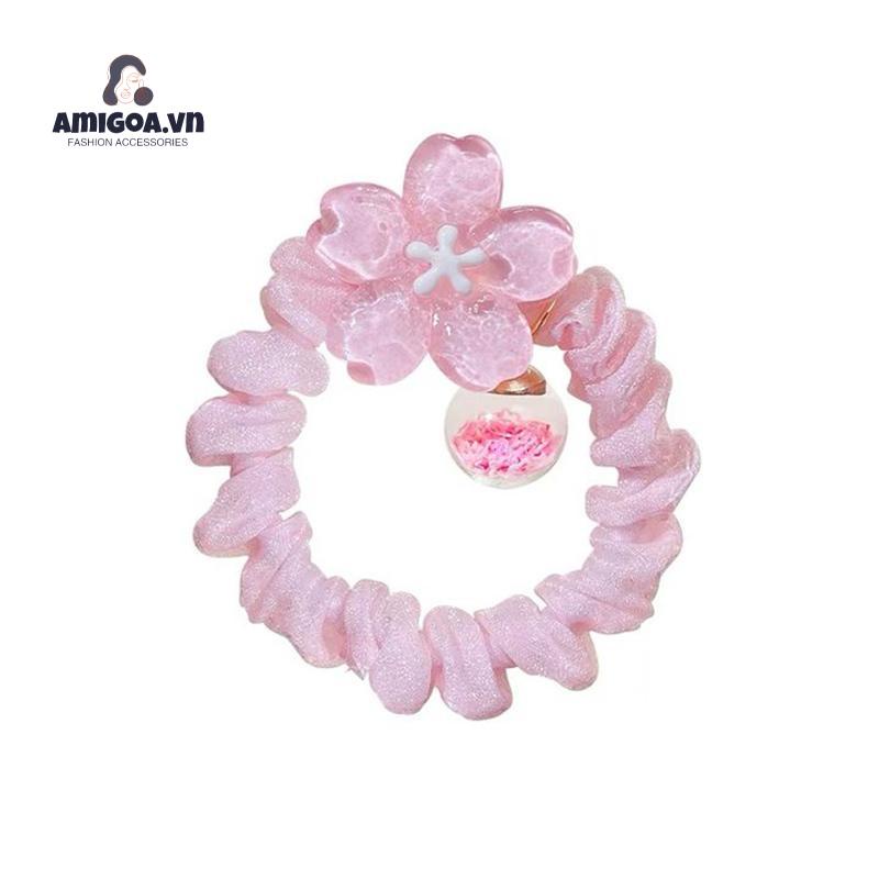 ✨✨Dây Buộc Tóc Cao Su Đính Hoa Nhỏ Xinh Xắn Thời Trang Mùa Hè Cho Bạn Gái