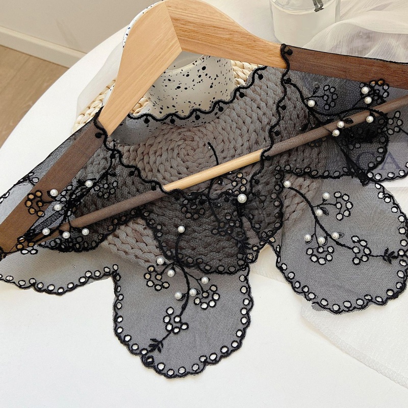 Vòng Cổ Thêu Đính Ngọc Trai Giả Phong Cách Hanfu Cổ Điển