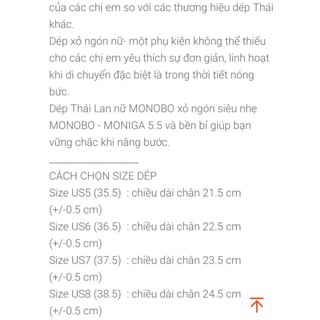 Dép Thái Lan xỏ ngón Moniga 5.5