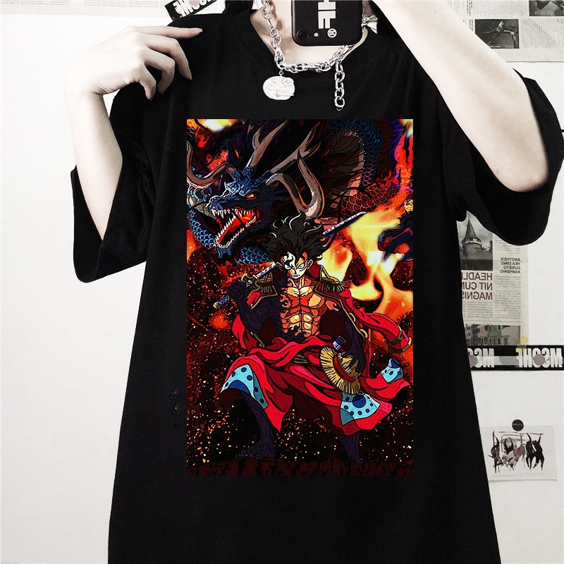 HOT 💥  Áo thun One Piece: Luffy Nika Gear 5 Unisex Trùm Cuối Manga Anime phom rộng unísex