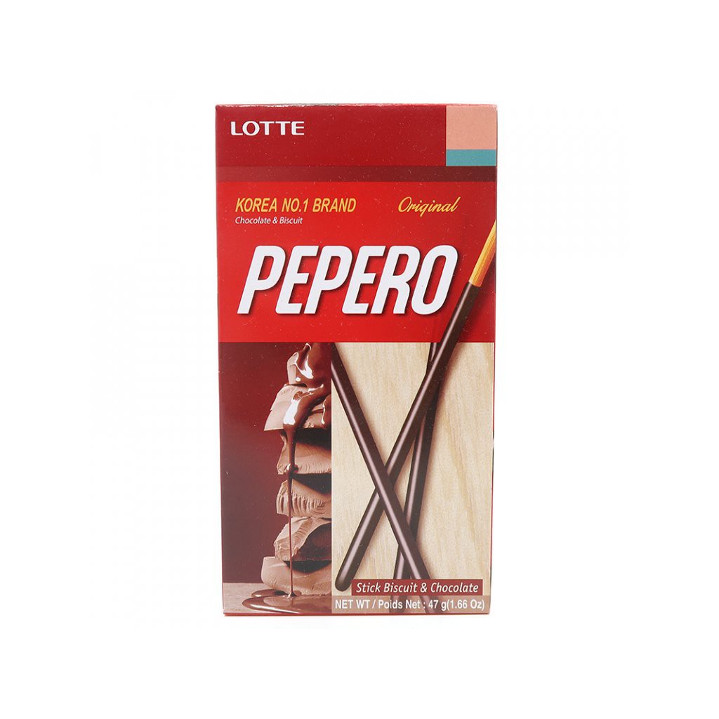 [6 Vị] Bánh Que Phủ Socola Lotte Pepero Hộp 47gr - Hàn Quốc