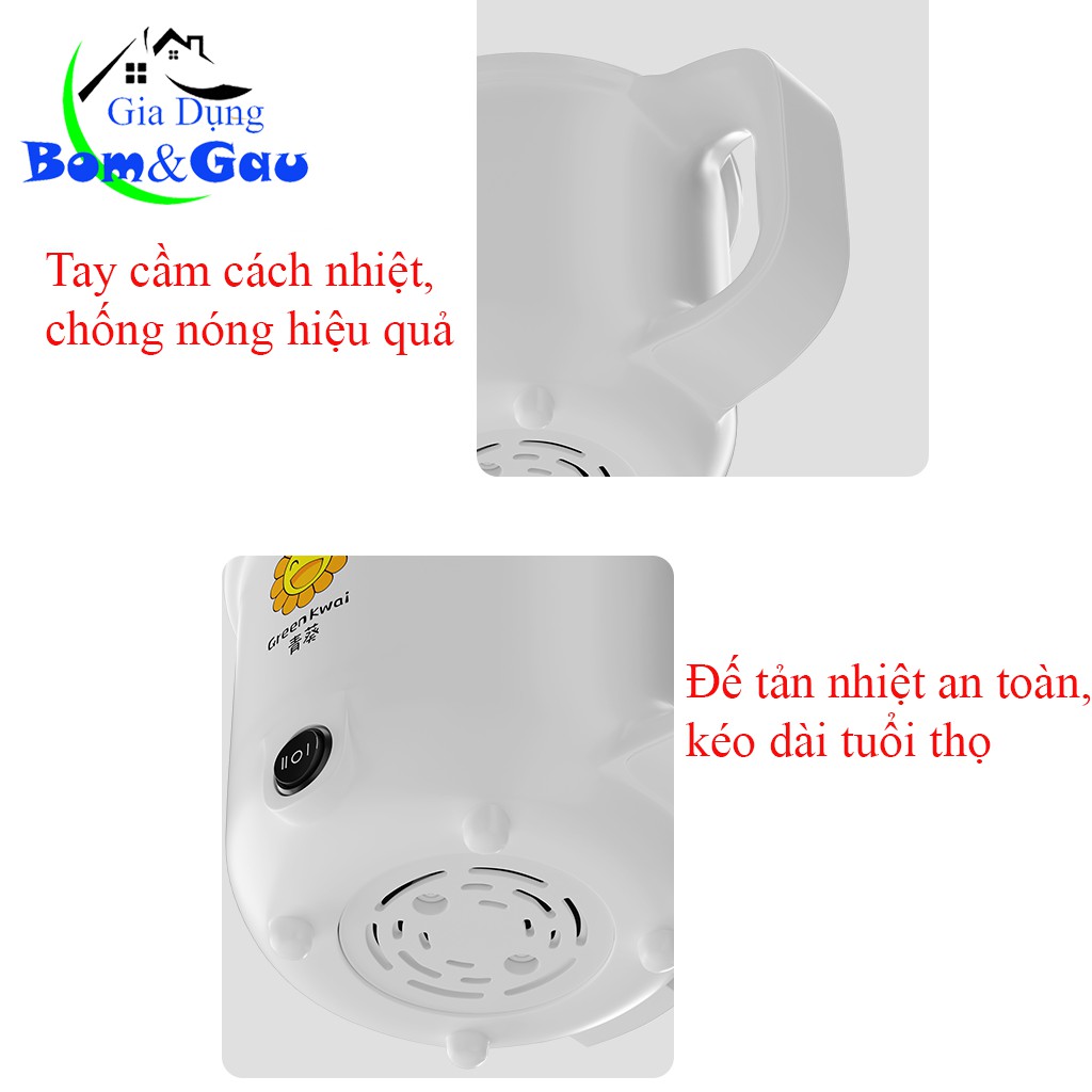 Bếp Điện/Nồi Lẩu Điện Mini Đa Năng Dung Tích 1.8L Có Khay Hấp Tặng Kèm 7 Món Có Tay Cầm Tiện Dụng