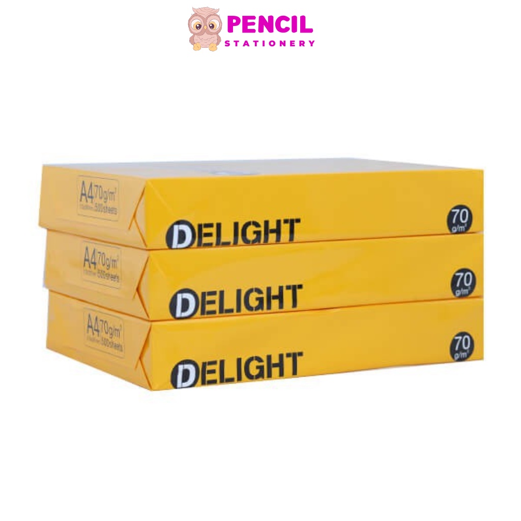 Giấy in photo A3 A4 Delight/ Pagi - Định lượng 70 80 gsm - 500 tờ/ram - giấy chống lóa chống tích điện không kẹt giấy