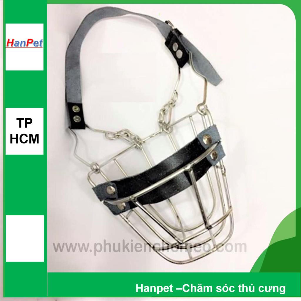 HCM-SP585 -Rọ mõm cho chó - Ro inox (hanpet 4711451) rọ mõm chó 3 size tùy thuộc chu vi mõm