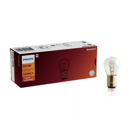 Bóng đèn phanh tiêu chuẩn P21 / 5W Philips S25 Vision 13499CP BA15d cho xe tải 24v 1016 / 1157 x 1 c