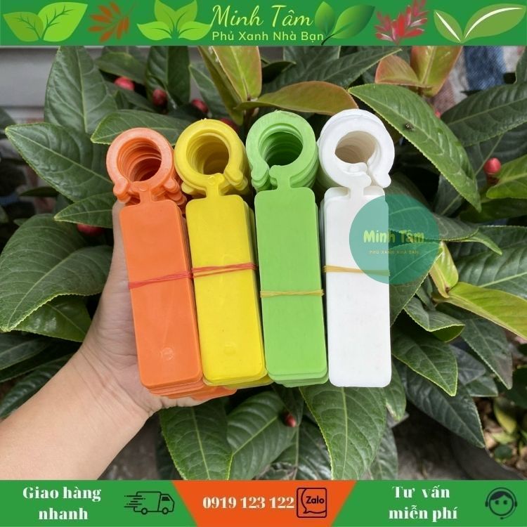 Set 100 thẻ ghi tên nhựa có móc treo tiên lợi