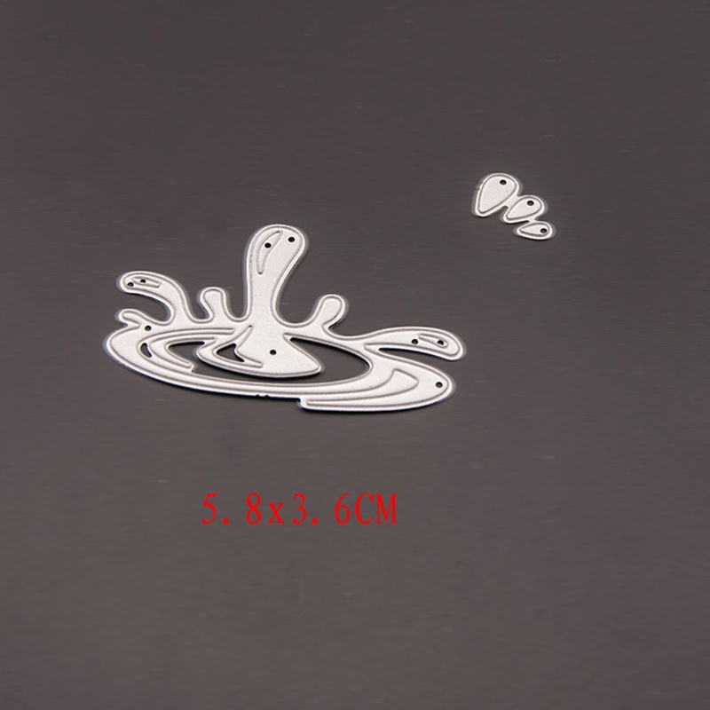 Khuôn Cắt Giấy Làm Từ Kim Loại Hình Giọt Nước Trang Trí Scrapbook
