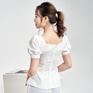 Sét Quần Short Áo Trắng Cổ Vuông