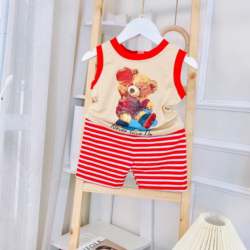 Bộ ba lỗ vải loại 1 Minky Mom cho bé