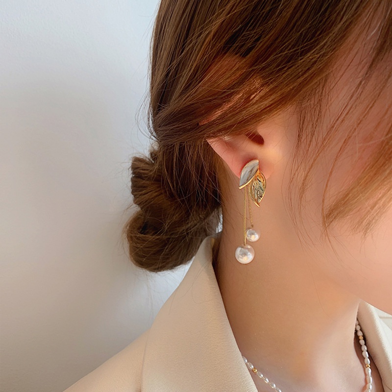 Khuyên tai bạc 925 phối ngọc trai thời trang phong cách cho nữ