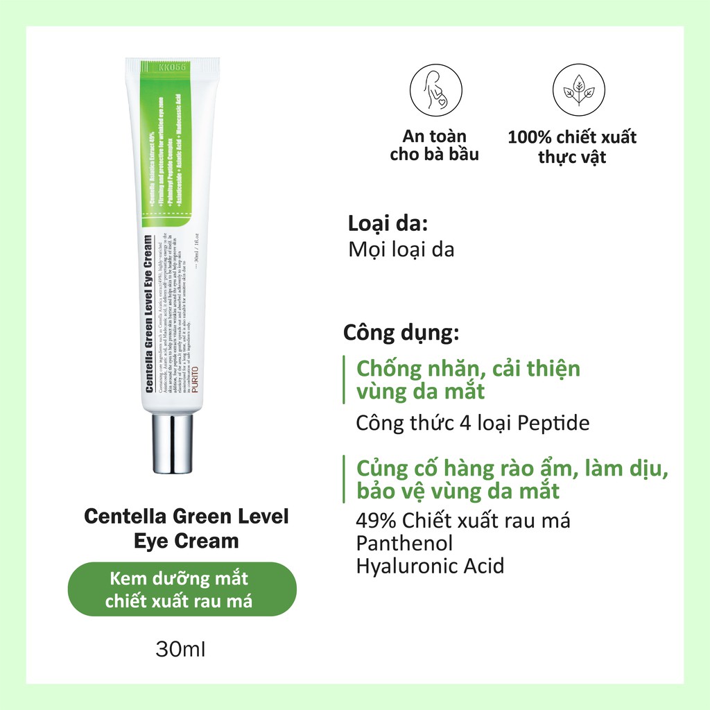 Kem mắt PURITO Centella Green Level Eye Cream