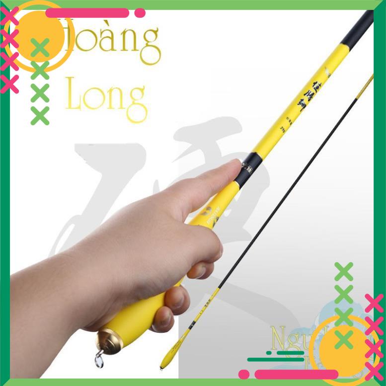 Cần câu tay carbon độ cứng 3H Hoàng Long 2m7 - 3m6 - 3m9 - 4m5 - 5m4, thu gọn 112cm