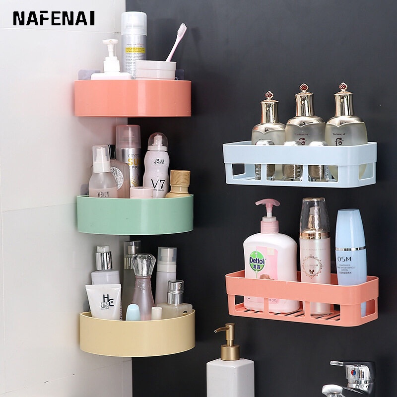 Nafenai Kệ treo tường không cần đục lỗ cho phòng tắm