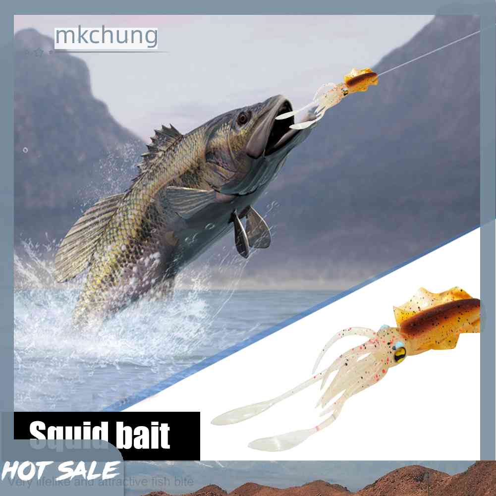 Mồi Câu Cá Giả Hình Con Mực Mềm 15.5cm 15g