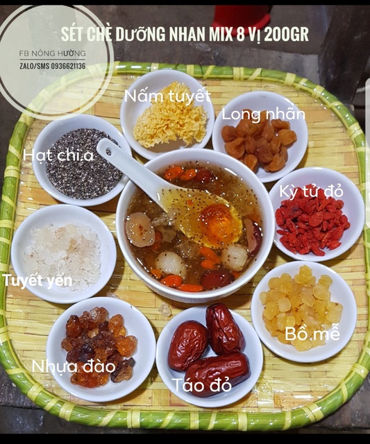 Combo Chè Tuyết yến - Nhựa đào bổ dưỡng (nấu được 12 -15 cốc)