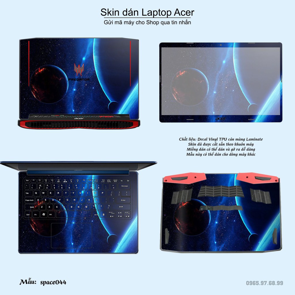 Skin dán Laptop Acer in hình không gian _nhiều mẫu 8 (inbox mã máy cho Shop)