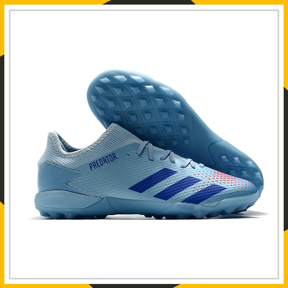 Giày bóng đá Predator 20.3 TF xanh nhạt cổ thấp | Đế cao su sân cỏ nhân tạo, da vải sợi dệt siêu bền