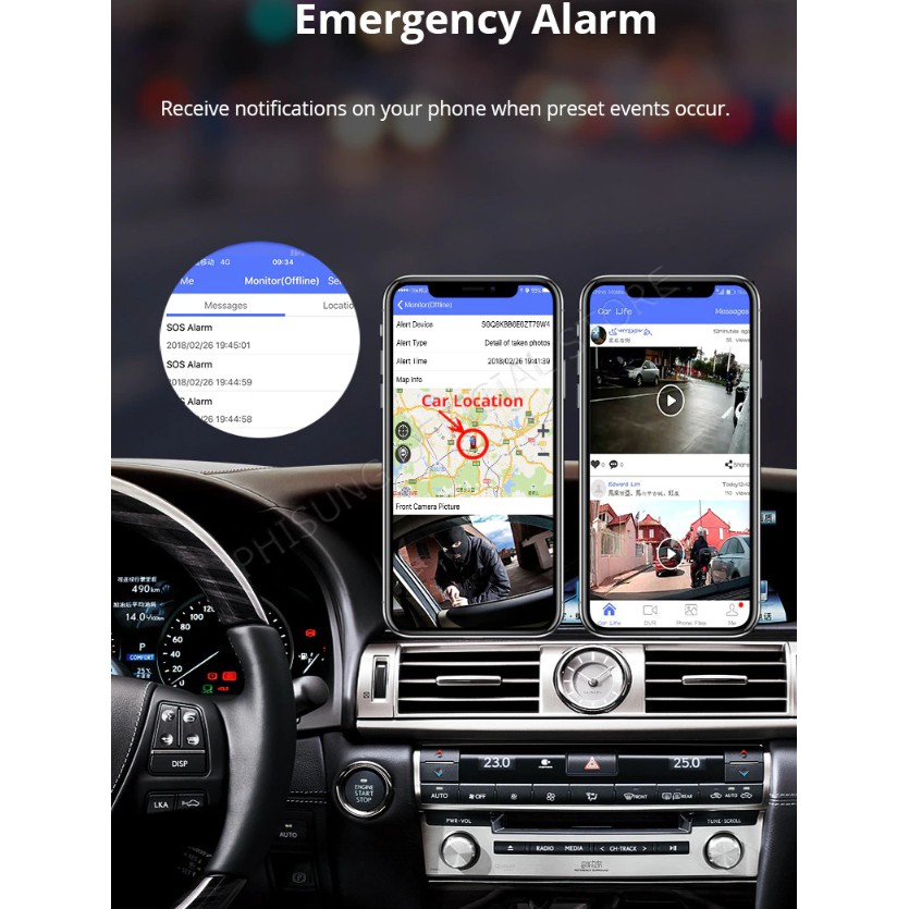 Bộ Camera hành trình 360 độ cao cấp Whexune V9 Plus tích hợp 4 camera, Android Wifi GPS - Bảo hành chính hãng 12 tháng | BigBuy360 - bigbuy360.vn