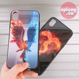 Ốp lưng mặt kính iPhone Phượng Hoàng Lửa cực ngầu - ốp kính cường lực cho đủ mã iphone