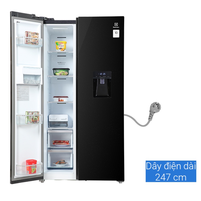 [FREESHIP HCM] Tủ lạnh Electrolux Inverter ESE6645A-BVN - 619 Lít - Side By Side - Lắp Độc Lập - Hàng Chính Hãng