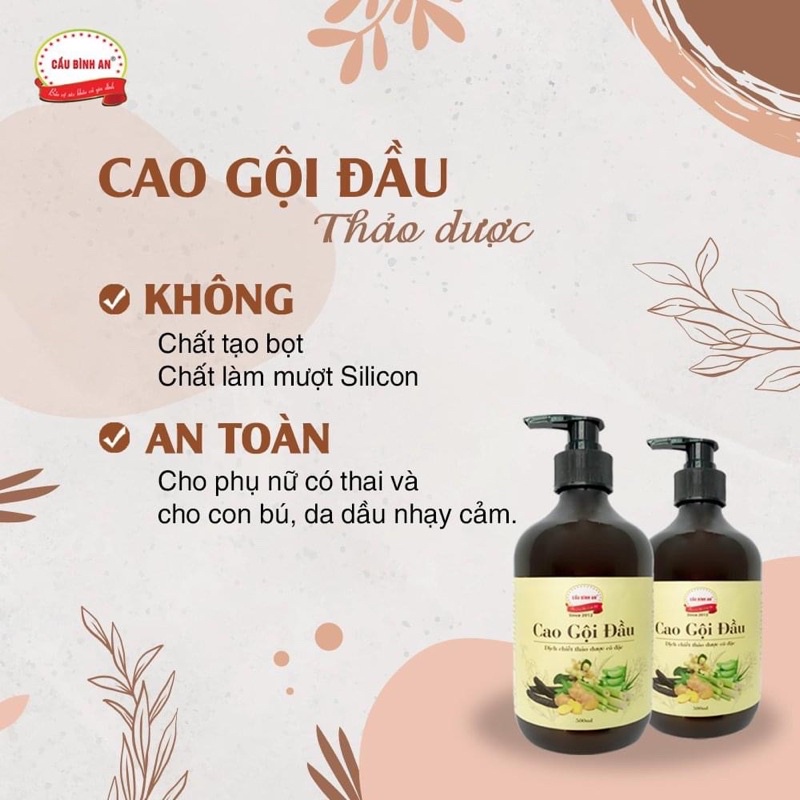 CAO GỘI ĐẦU CẦU BÌNH AN giảm rụng tóc làm mềm tóc