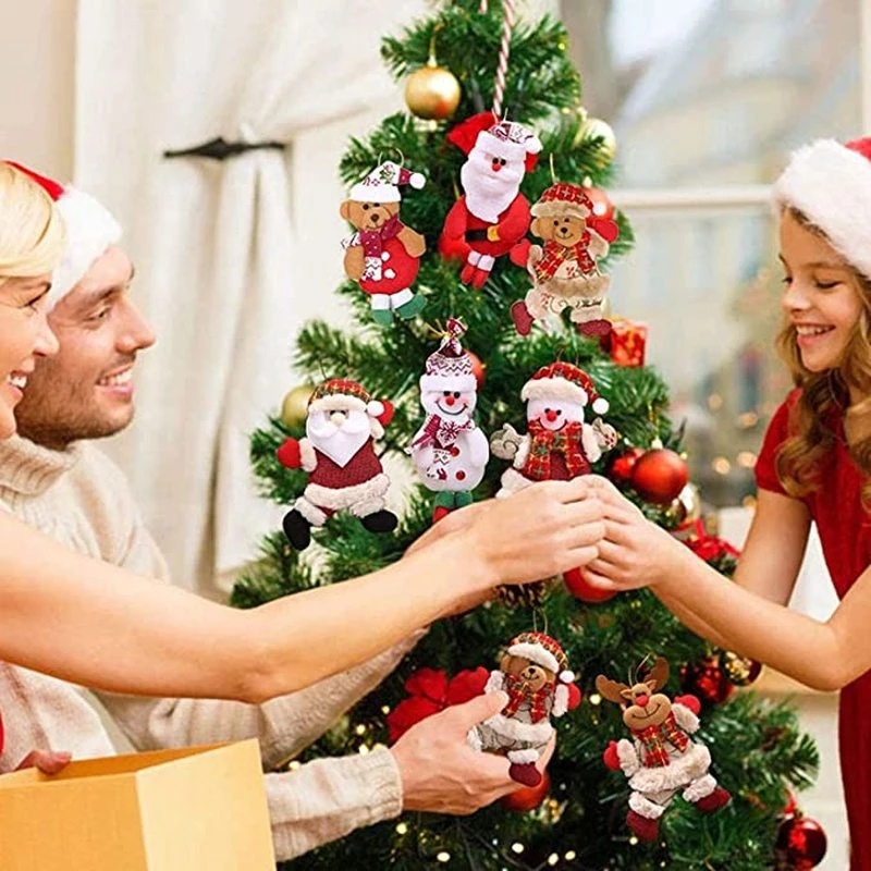 Búp Bê Treo Trang Trí Cây Thông Giáng Sinh Hình Ông Già Noel / Người Tuyết / Tuần Lộc Hoạt