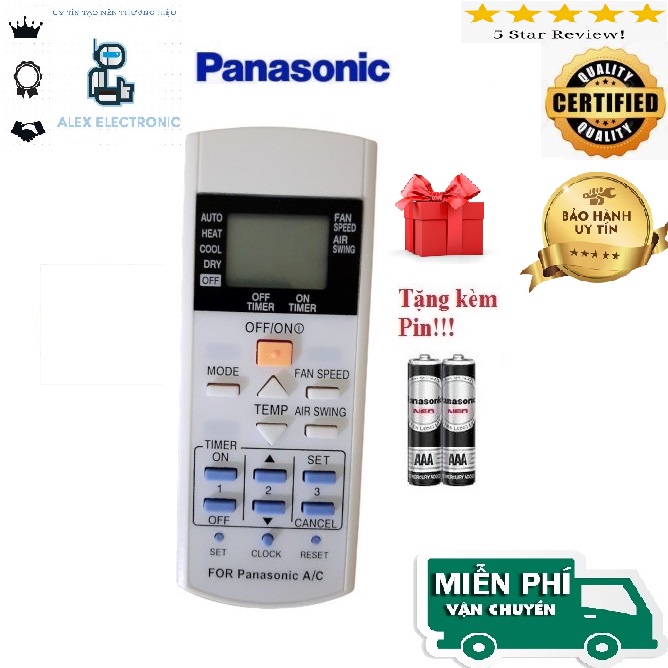 Điều khiển điều hòa Panasonic- Hàng tốt Panasonic CU/CS- 9000BTU 12000BTU 18000BTU 1 chiều 2 chiều Inverter-Điện tử Alex