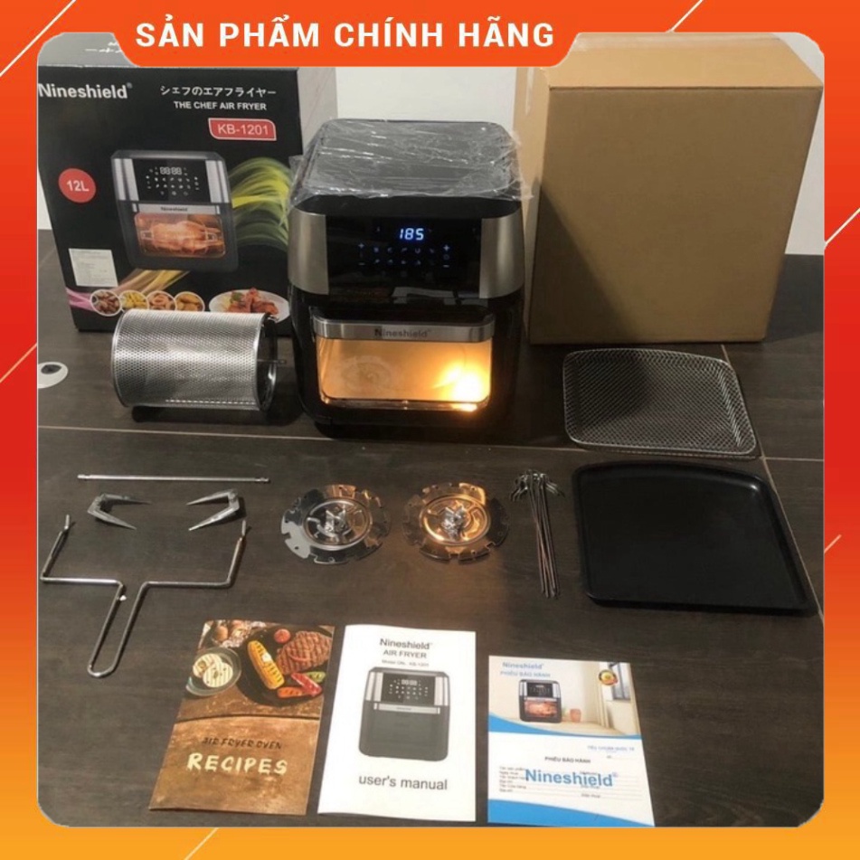 NỒI CHIÊN KHÔNG DẦU NINESHIELD 12L KB-1201 BẢO HÀNH 12 THÁNG