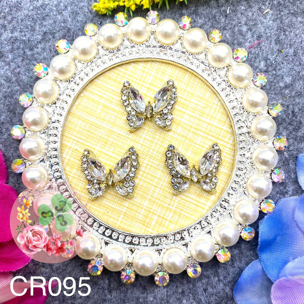 Mã CR095 . Charm kim loại dòng cao cấp đính đá trang trí móng siêu xinh.
