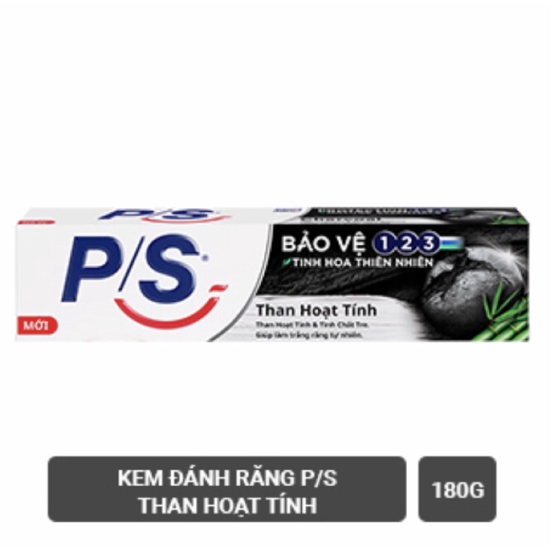 Kem đánh răng P/S than hoạt tính 180g