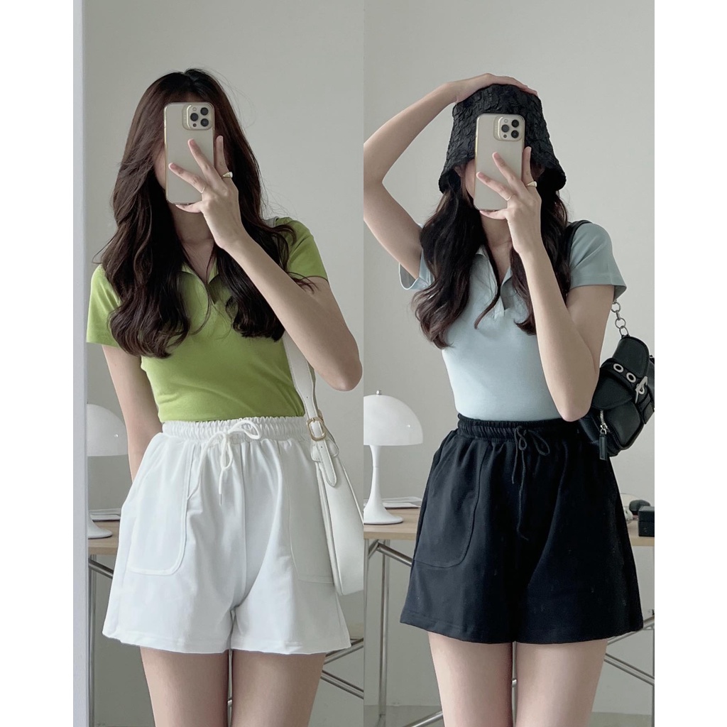 A9256 Áo thun cổ polo basic Audrey