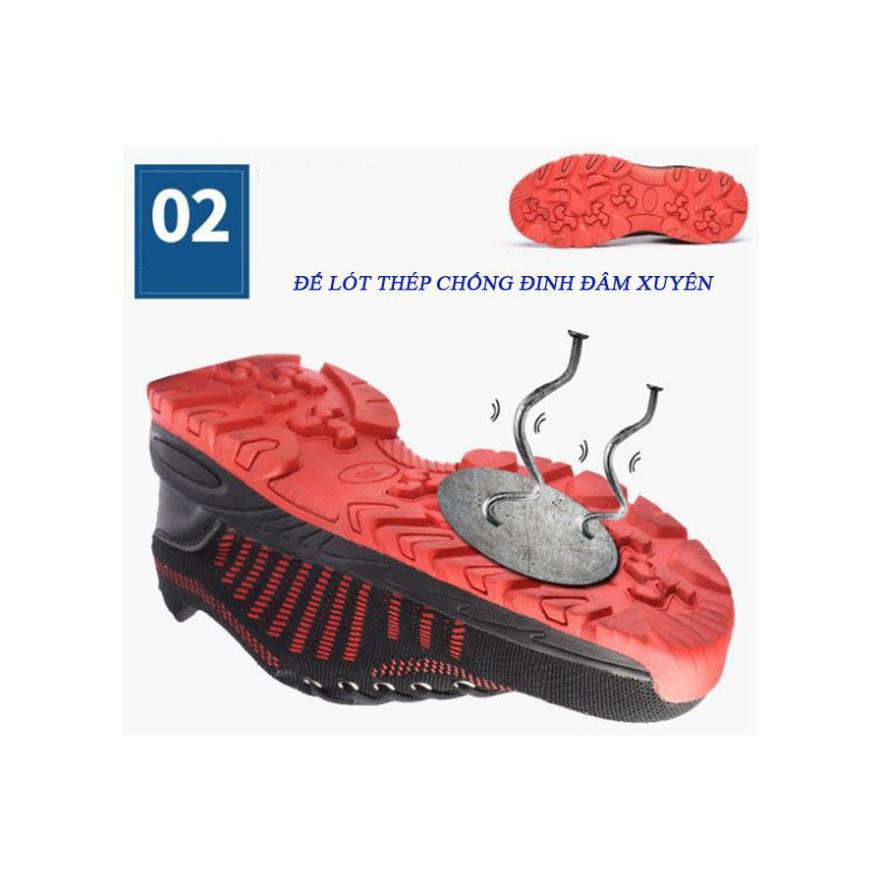 ccc 6/6 SALE Hot Bán chạy - GIÁ HỦY DIỆT] Giày Bảo Hộ Lao Động Thời Trang 2TH-BD064 Màu Đỏ ; ! : ? zx