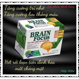 [CHÍNH HÃNG] Hoạt Huyết Dưỡng Não Brain Focus, Bổ Não tăng cường lưu thông máu não, Chống thiểu năng tuần hoàn não.
