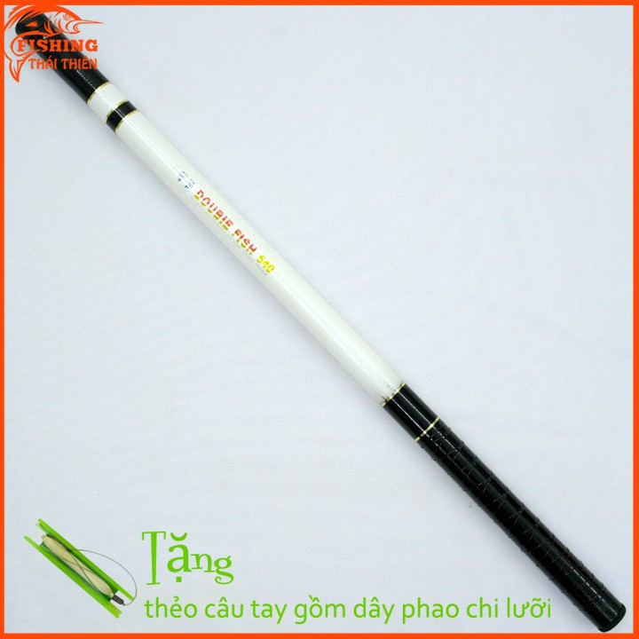 Cần câu tay carbon Double Fish siêu bền