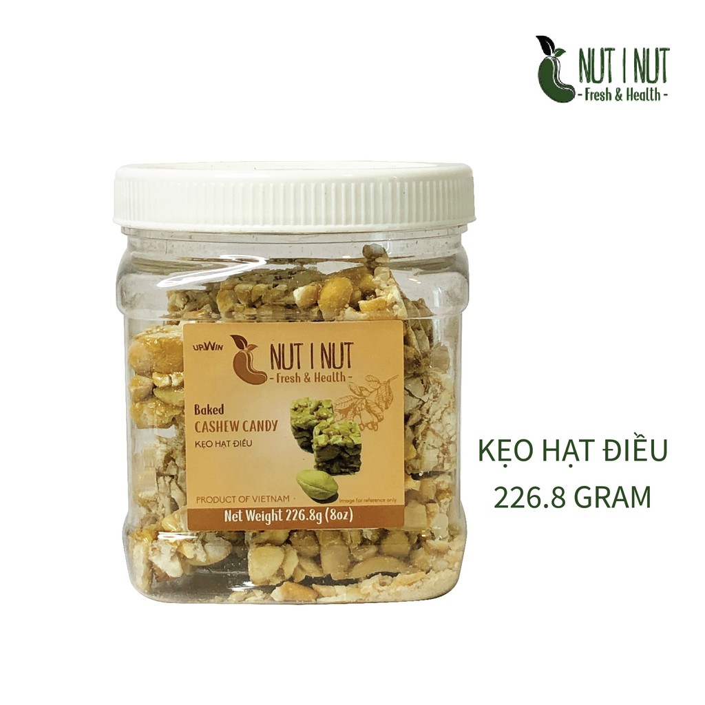 Kẹo hạt điều NUT I NUT sấy tự nhiên làm kẹo hũ 226.8 gram