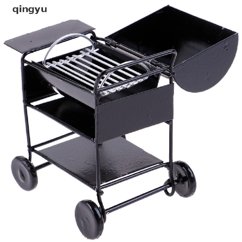 Mô Hình Đồ Nướng BBQ Mini Màu Đen 7cm Tỉ Lệ 1 / 12 Trang Trí Nhà Búp Bê