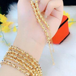 Lắc bi xi mạ vàng thiết kế cao cấp Minh Quang