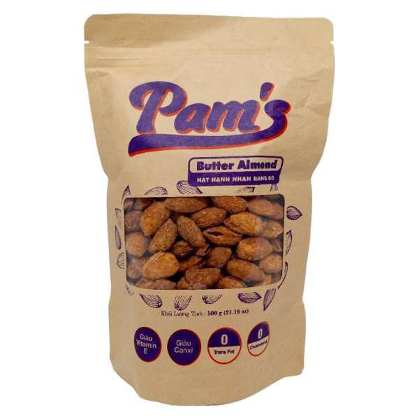 Hạnh nhân rang tách vỏ Pam's 500g