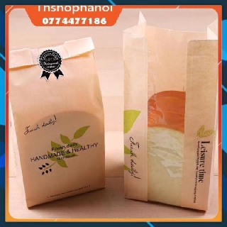 Túi bánh mì hoa cúc bịch 100 cái màu vàng ay002