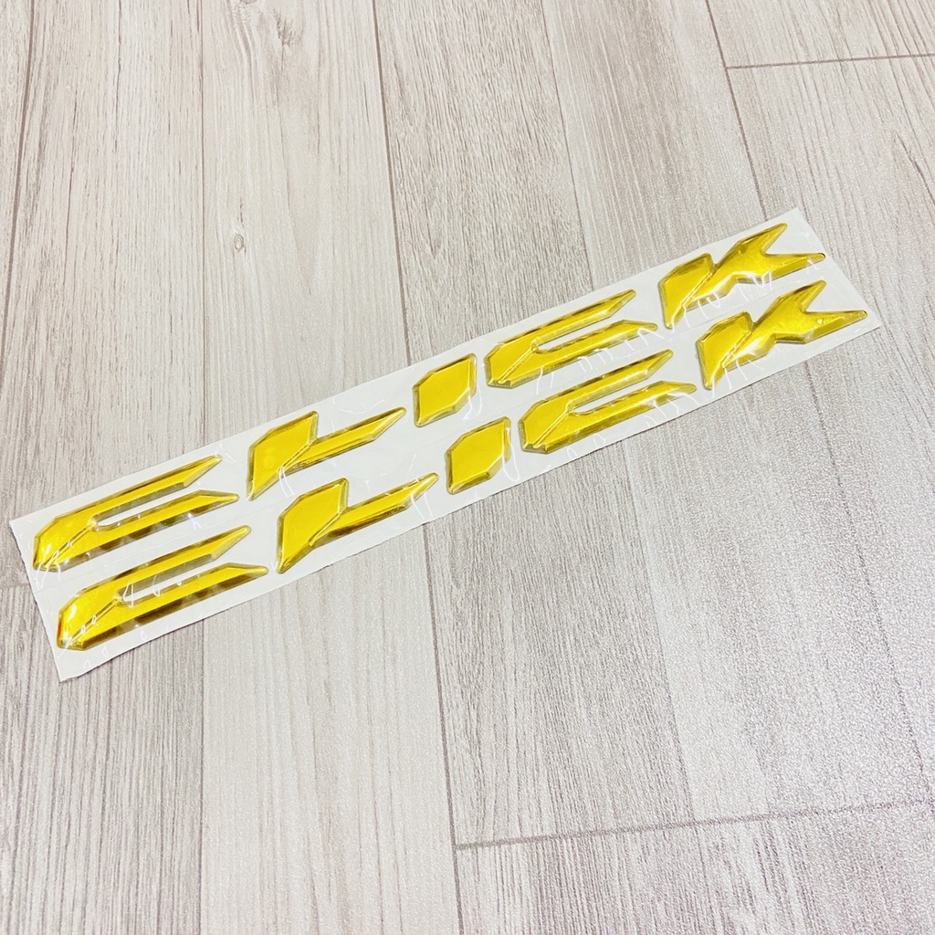 ( CLICK VÀNG ) Bộ tem chữ kèm logo cánh chim chất liệu nhựa dẻo mạ chrome sáng bóng