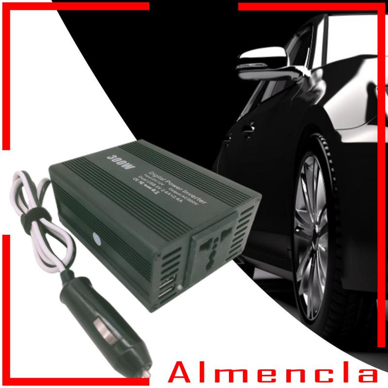 Bộ chuyển đổi nguồn điện 300W 12V DC sang 220V với 2 cổng USB