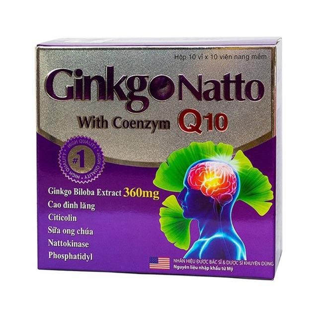 Viên uống Ginkgo Natto Q10 With Coenzym 360mg