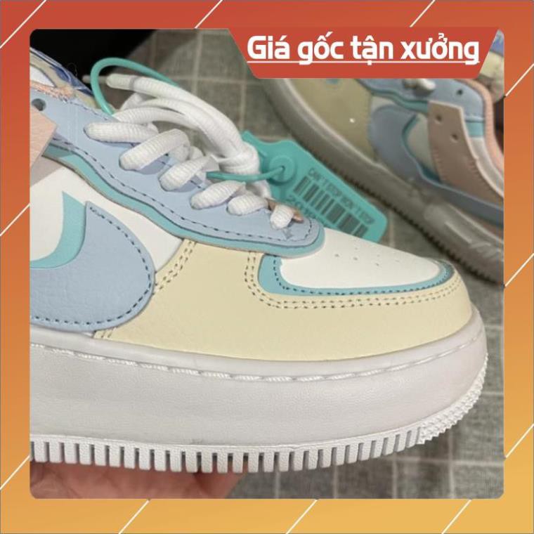 [FreeShip–Hàng Xịn Xả Kho] [Full box] giày AF1 shadow cam xanh cầu vồng 7 màu nhạt cao cấp