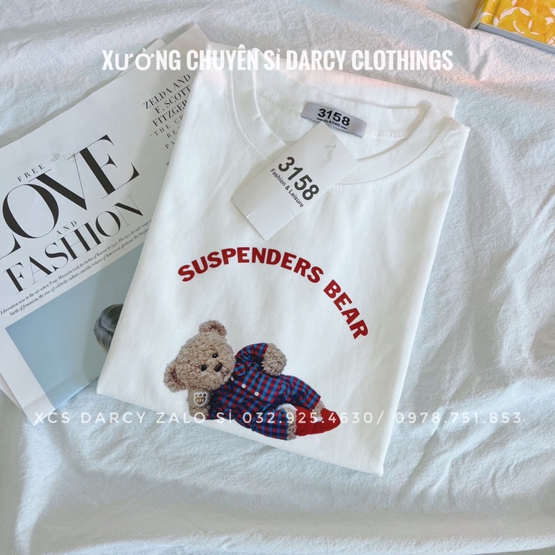 áo thun 3158 ✨ FREESHIP ✨ áo thun Gấu Pizama cotton khô nam nữ