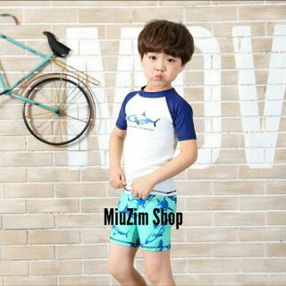 Set Áo bơi cá mập trắng