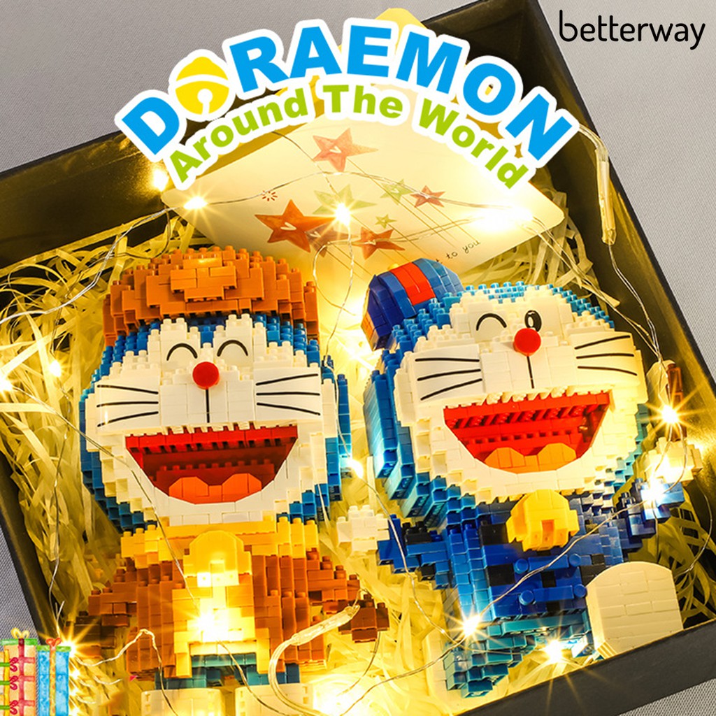 1 Bộ Đồ Chơi Lắp Ráp Mô Hình Doraemon Không Độc Hại Nhiều Màu Sắc Cho Bé